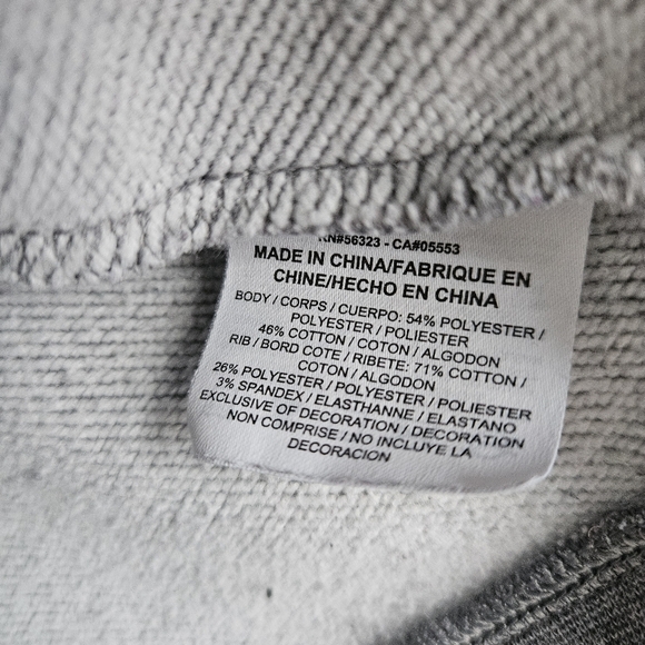 Nike Dri-Fit Embossed Logo Cropped Boxy Sweatshirt in Grey Size L - Picture 7 of 8